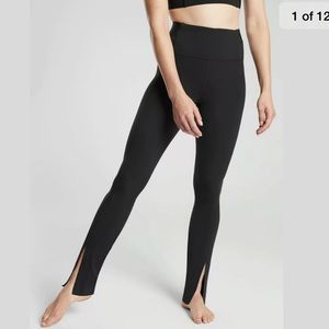 Athleta aura split pant in Powervita black small